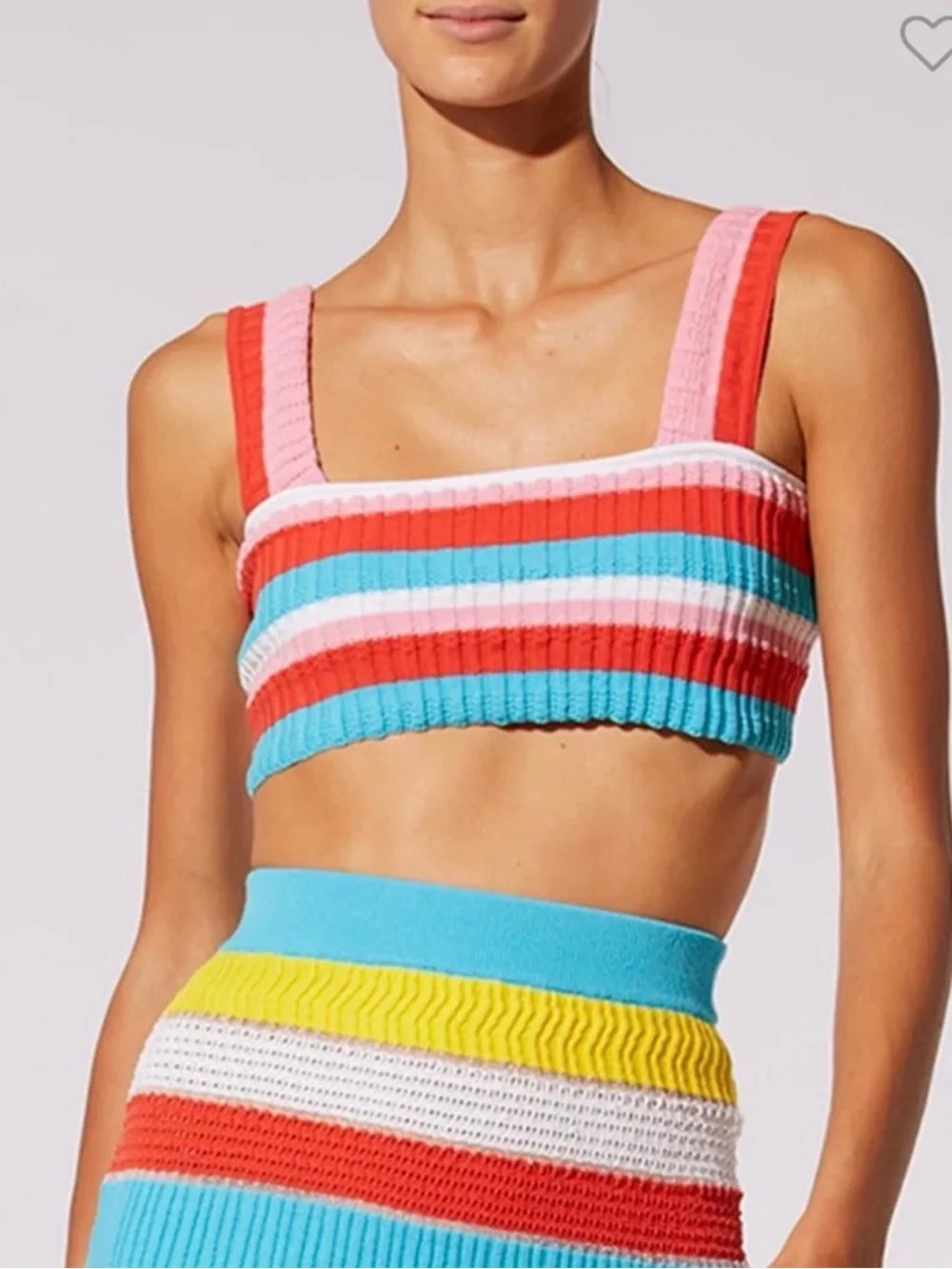 Solid & Striped The Emily Ribbed Crop Tank Top Small - Picture 2 of 4